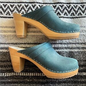 maguba of sweden clogs teal